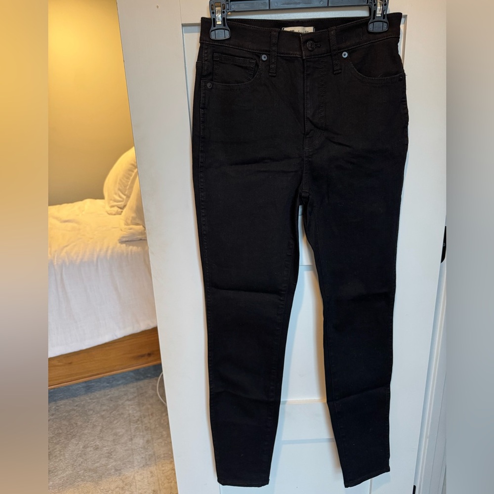 Madewell high-rise black skinny jeans